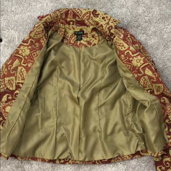 ELCC Red & Tan Coat Blazer fully lined - Picture 7 of 8